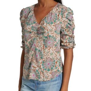 Veronica Beard Henrieta Paisley Top NWT